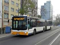 MVG MAN Lions City G Wagen 752 am 02.12.17 in Mainz Hauptbahnhof