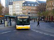 MVG MAN Lions City G Wagen 734 am 02.12.17 in Mainz Hauptbahnhof