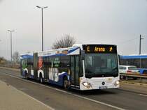MVG Mercedes Benz Citaro 2 G Wagen 784 am 02.12.17 in Mainz als Stadionverkehr