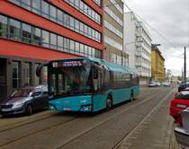 VGF/ICB Solaris Urbino 12 Wagen 208 am 09.12.17 in Frankfurt am Main