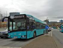 VGF/ICB Solaris Urbino 12 Wagen 219 am 09.12.17 in Frankfurt am Main