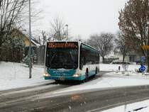 Stadtverkehr Maintal Mercedes Benz Citaro 1 Facelift am 10.12.17 im Schnee in Hochstadt