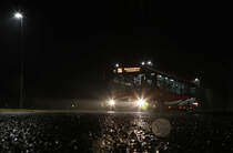 Nächtliches aus der Weststeiermark. 
Ein Bus der GKB in der Haltestelle Schwanberg am Abend des 15.12.2017