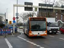 RNV Mercedes Benz Citaro 1 Facelift Wagen 8381 am 16.12.17 in Heidelberg Hbf 