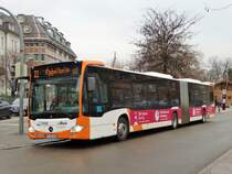 vBus Mercedes Benz Citaro 2 G Wagen 0686 am 16.12.17 in Heidelberg Bismarckplatz als SEV auf der Linie 22