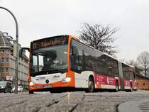 vBus Mercedes Benz Citaro 2 G Wagen 0686 am 16.12.17 in Heidelberg Bismarckplatz als SEV auf der Linie 22
