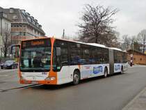 RNV Mercedes Benz Citaro 1 Facelift G Wagen 8185 am 16.12.17 in Heidelberg Bismarckplatz 