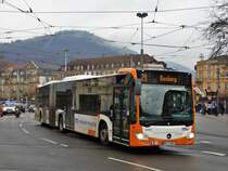 RNV Mercedes Benz Citaro 2 G Wagen 8191 am 16.12.17 in Heidelberg Bismarckplatz