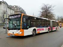 RNV Mercedes Benz Citaro 2 G Wagen 8192 am 16.12.17 in Heidelberg Bismarckplatz