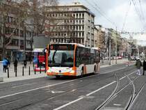 RNV Mercedes Benz Citaro 2 Wagen 6255 am 16.12.17 in Mannheim Hbf auf der Linie 60