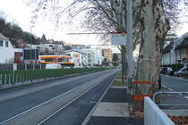 Die Haltestelle Am Gießen in Innsbruck wurde mit Fahrplanwechsel vom 10.12.2017 aufgelassen. Aufgenommen 7.12.2017.