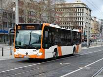 RNV Mercedes Benz Citaro 2 Wagen 6255 am 16.12.17 in Mannheim Hbf auf der Linie 60