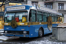 VBZ: Der Päcklibus der Marke SAURER in der Bahnhofstrasse Zürich am 9. Dezember 2017.
Foto: Walter Ruetsch