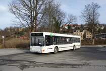 Bus Aue / Bus Erzgebirge: MAN NL der RVE (Regionalverkehr Erzgebirge GmbH), aufgenommen im Dezember 2017 am Bahnhof von Aue (Sachsen).