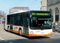 regio bus - MAN Lion`s City Gelenkbus Nr.44 SG 283909 in St.Gallen am 03.09.2008