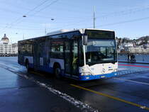 VBL - Mercedes Citaro Nr.722  LU 154160 unterwegs auf der Linie 14 in Luzern am 09.12.2017