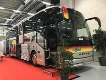 Berner Ferienmesse 11.1.18: Setra 515 HD mit einem Rollstuhllift von Dysli Reisen.