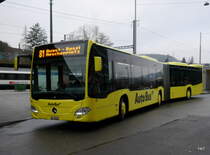 AutoBus AG Liestal - Mercedes Citaro Nr.83  BL 3501 bei den Bushaltestellen vor dem Bahnhof in Liestal am 23.12.2017