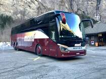 Setra 516 HD von Marti am 14.1.18 in Stechelberg.