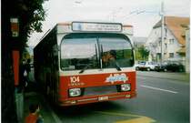 Aus dem Archiv: VB Biel Nr. 104/BE 26'504 Volvo/R&J am 6. Oktober 1997 Biel, Zeughausstrasse