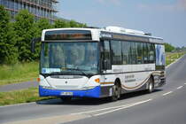 Am 04.06.2016 fährt PM-WP 801 für die ILA 2016 auf der Shuttle Linie  L . Aufgenommen wurde ein Scania OmniLink.
