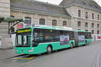 Mercedes Citaro 702, auf der Linie 50, wartet an der Endstation am Bahnhof SBB. Die Aufnahme stammt vom 27.01.2018.