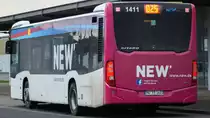 Ein Mercedes-Benz O 530 III (Citaro 2. Generation) von der NEW Mö'Bus mit der Wagennummer 1411 am Mönchengladbacher Flughafen. | Februar 2017