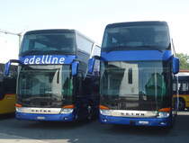 Setra 431 DT Edelline et ex-Edelline, Kerzers  juillet 2015

Plus de photos sur : https://www.facebook.com/AutocarsenSuisse/