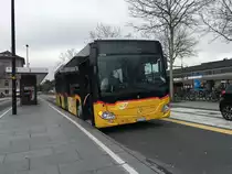 Mercedes-Benz Citaro II LE Ü von CarPostal Suisse SA, Région Ouest am 28. Januar 2018 in Yverdon-les-Bains. 