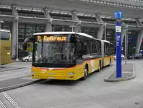 Postauto - MAN Lion`s City  LU  15071 bei den Bushaltestellen vor dem Bahnhof Luzern am 03.02.2018