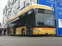 Brennstoffzellen PostAuto ex. Nr. 277 das im Aargau unterwegs war steht jetzt im Verkehrshaus, Luzern 11.2.18.