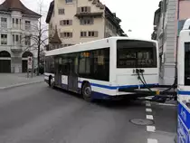 Zugerland - Hess-Anhänger Nr. 508 unterwegs auf der Linie 1 in Zug am 03.02.2018