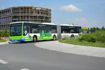 Am 04.06.2016 fährt PM-RB 162 für die ILA 2016 auf der Shuttle Linie  P3 . Aufgenommen wurde ein Mercedes Benz Citaro GÜ I Facelift.
