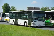 Am 04.06.2016 fährt B-ML 5202 für die ILA 2016 auf der Shuttle Linie  R . Aufgenommen wurde ein Mercedes Benz Citaro I.
