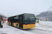 Postauto/Regie Scuol GR 102 343 (Mercedes Citaro C2 O530LE) am 21.1.2018 beim Bhf. Scuol-Tarasp. Aufgrund enormer Schneemengen war die Bahnstrecke Sagliains - Scuol gesperrt, deshalb war dieser Citaro als Bahnersatz im Einsatz.