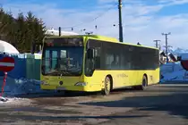 Mercedes Citaro Facelift von Postbus in der VVT-Regiobus Lackierung ist nahe des Bahnhofs Seefeld i.T. abgestellt. Aufgenommen 5.2.2018.