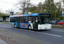 Im SEV Einsatz S41 & S42 der DB, dieser MAN Stadtbus von 'Herold Reisen'. Berlin -Charlottenburg im Oktober 2017. 
