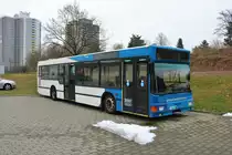 MAN Linienbus am 17.02.18 auf dem Gelände der Feuerwehr Langen (Hessen) am 17.02.18 bei einen Fototermin fotografiert. Er dient als Übungsobjekt