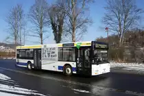 Bus Aue / Bus Erzgebirge: MAN NL der RVE (Regionalverkehr Erzgebirge GmbH), aufgenommen im Februar 2018 am Bahnhof von Aue (Sachsen).