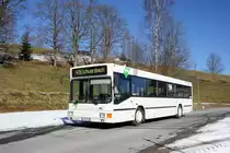 Bus Erzgebirge: MAN EL (ANA-BV 55) der RVE (Regionalverkehr Erzgebirge GmbH), aufgenommen im Februar 2018 in Schwarzbach (Erzgebirgskreis).