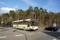 Bus Kaiserslautern: Mercedes-Benz O 407 von Schary-Reisen GbR, aufgenommen im Februar 2018 im Stadtgebiet von Kaiserslautern.