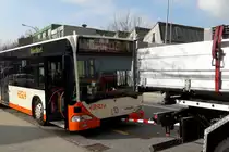 BSU: Mercedes CITARO Nummer 49 anlässlich einer Panne vom 20. Februar 2018 in Solothurn.
Die Zufallsbilder der Bergung sind dank dem Handy entstanden. 
Foto: Walter Ruetsch 