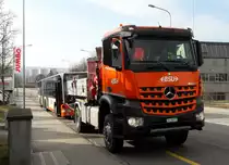 BSU: Mercedes CITARO Nummer 49 anlässlich einer Panne vom 20. Februar 2018 in Solothurn.
Die Zufallsbilder der Bergung sind dank dem Handy entstanden. 
Foto: Walter Ruetsch 