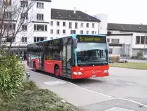 VB Biel - Mercedes Citaro Nr.184  BE 654184 unterwegs auf der Linie 5 vor dem Spitalzentrum in Biel am 12.02.2018