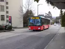 VB Biel - Mercedes Citaro Nr.197  BE 821197 unterwegs auf der Linie 6 vor dem Spitalzentrum in Biel am 12.02.2018