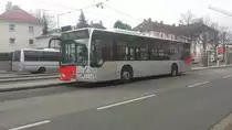 Hier der KA VK 746 der VBK auf der Buslinie 23 nach Karlsruhe Stupferich. Hier gesichtet am Durlach Turmberg am 11.02.2018.