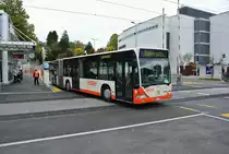 BSU Citaro I Nr. 32 (ex. RBS) als Bahnersatz auf der RBS Linie S7 zwischen Papierm�hle und Bolligen, im Bild beim Bahnhof Papierm�hle, 02.10.2017. 

