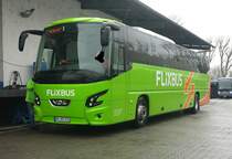 Gerade wird der neue PF ER 176 (Eberhardt/Flixbus) auf dem Gelände von Hagro Transbus in Karlsruhe für seine nächste fahrt vorbereitet. Gesichtet am 04.01.2018. 