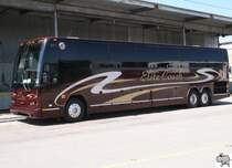 Prevost H-Series des amerikanischen Unternehmens  Elite Coach  aus Ephrata, Pennsylvania. Aufgenommen am 23. September 2008 in Charleston, South Carolina.