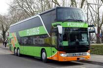Setra S 431 DT  Flixbus - Knezevic  (HR), Karlsruhe HBf/ZOB 09.03.2018
